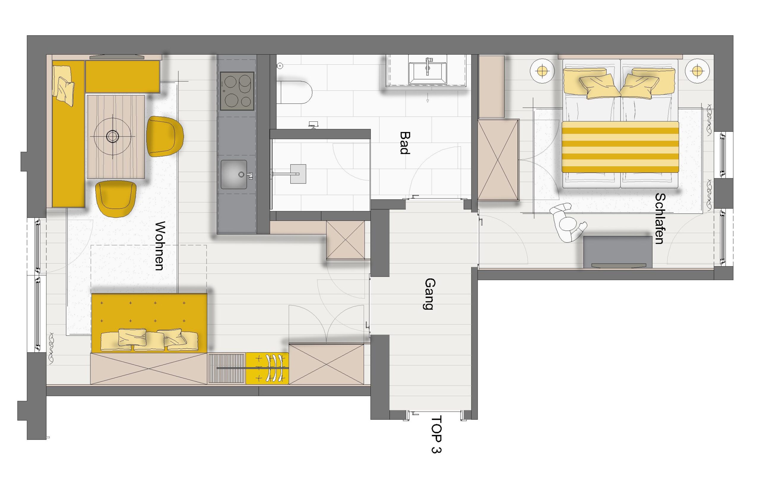 Grundriss Ferienwohnung Rofanspitz