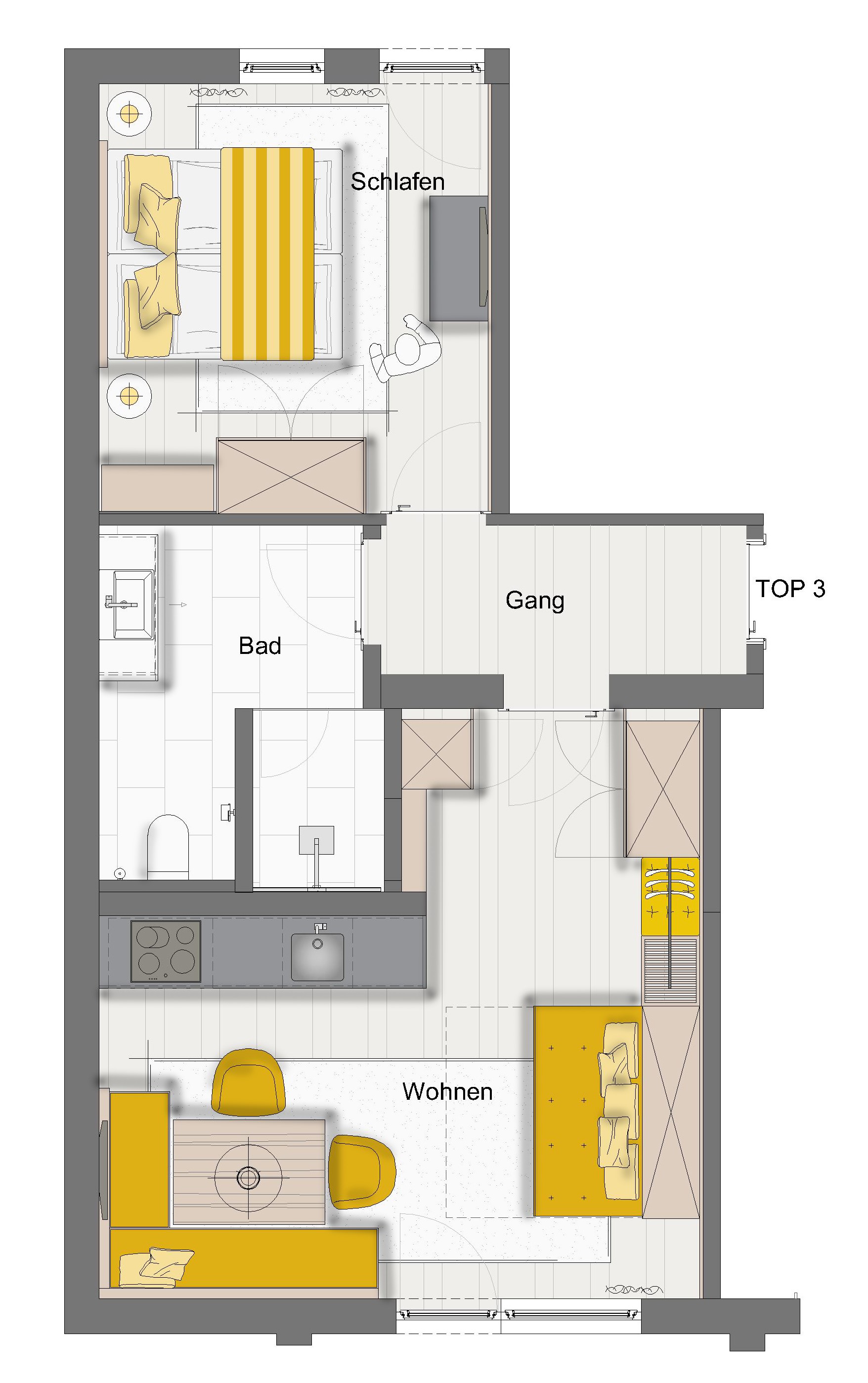 Grundriss Ferienwohnung Rofanspitz